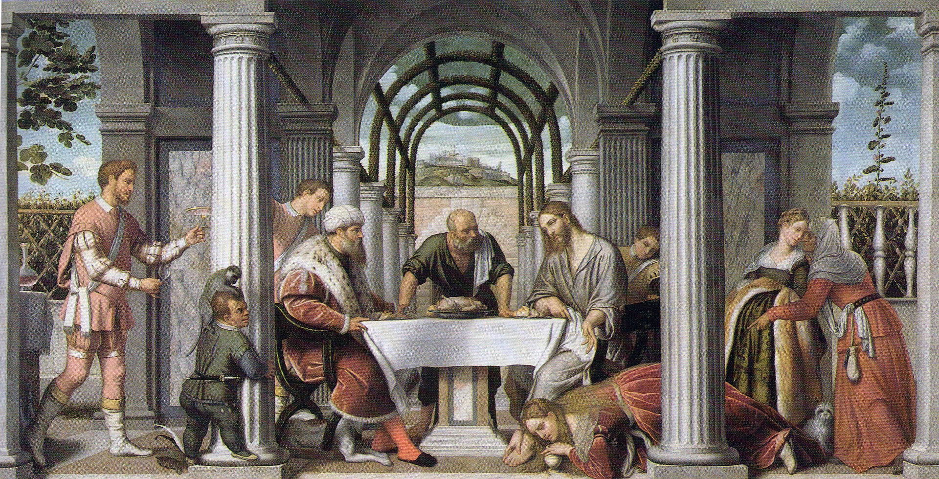 36-Alessandro Bonvicino-Moretto-Cena in casa di Simone in fariseo - Venezia